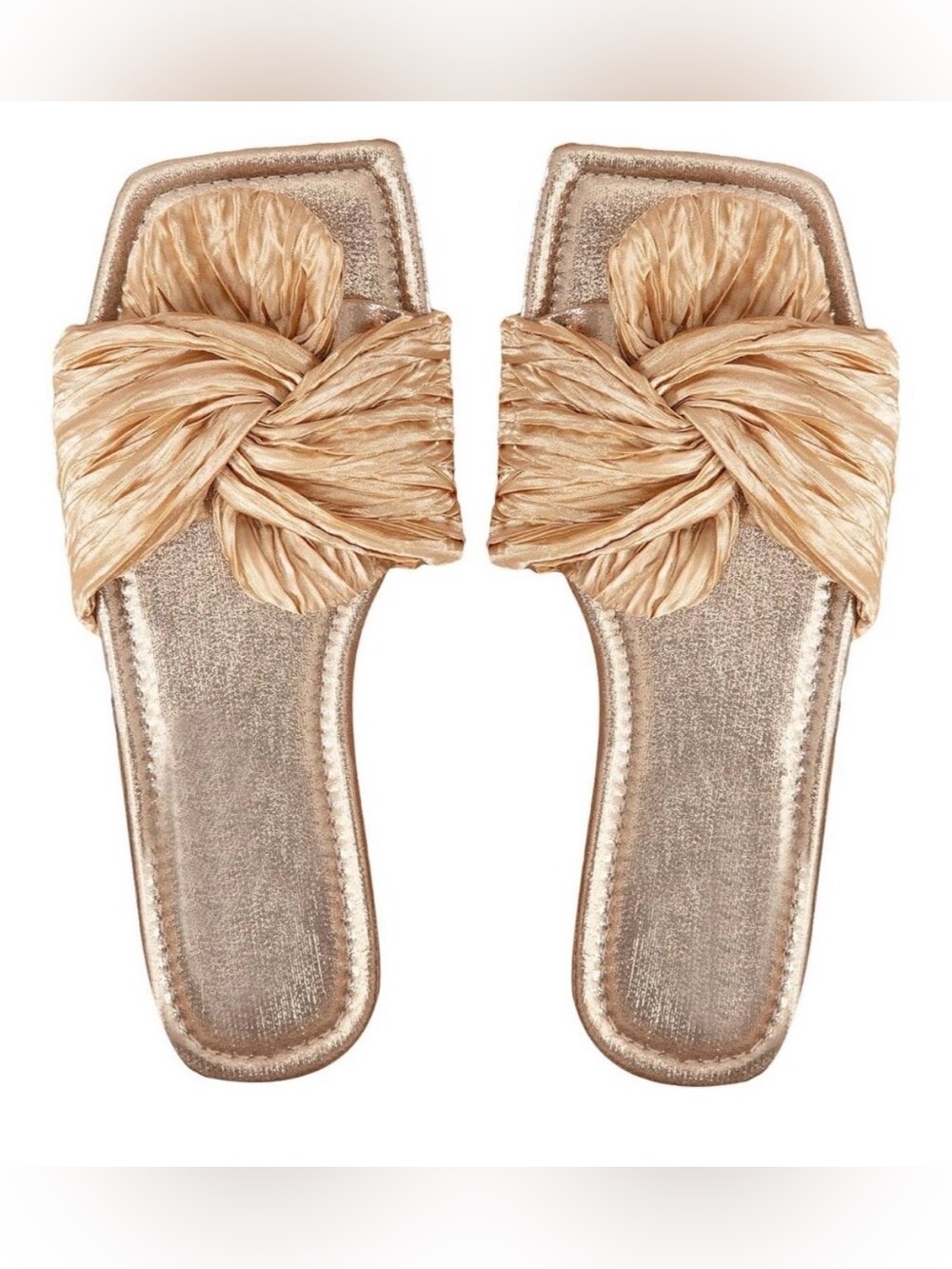 Gold knotted sandals